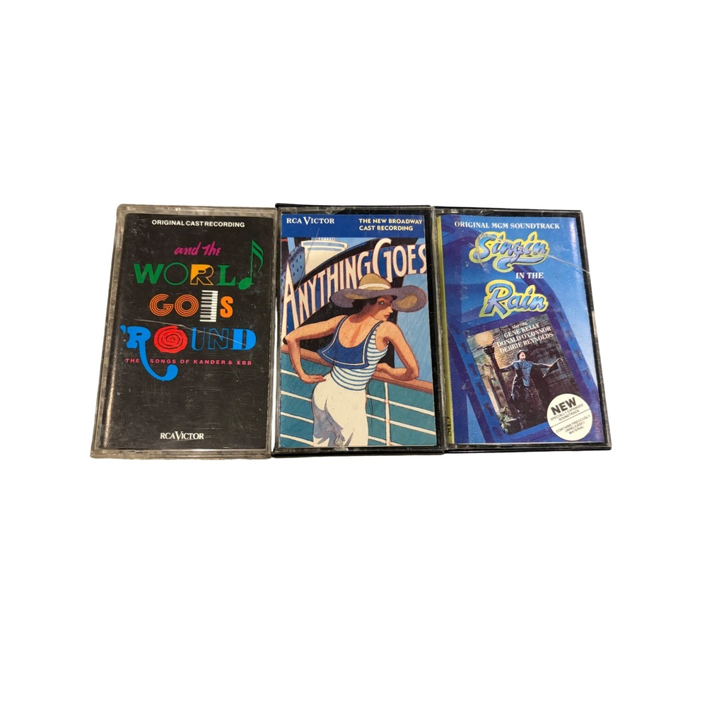 Broadway Musical Soundtrack Cassette Tape Lot Anything Goes Singin in the Rain*